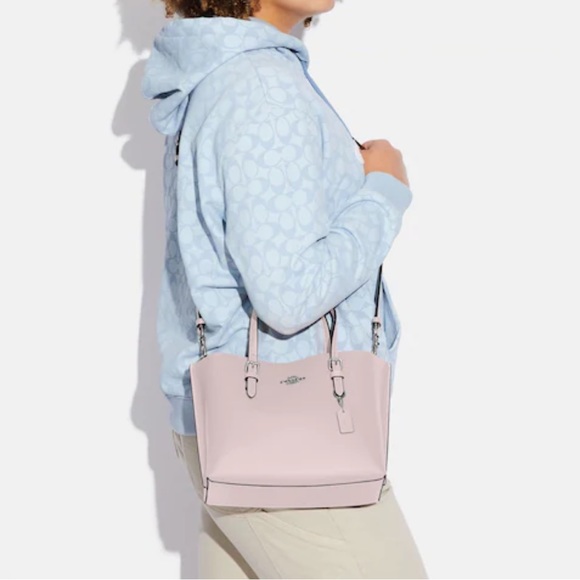 Coach Mollie Tote 25 In Ice Pink & Silver - New With Tag- Reemoly - Picture 16 of 16